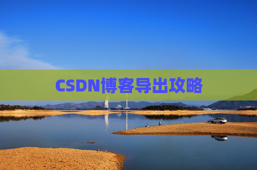 CSDN博客导出攻略